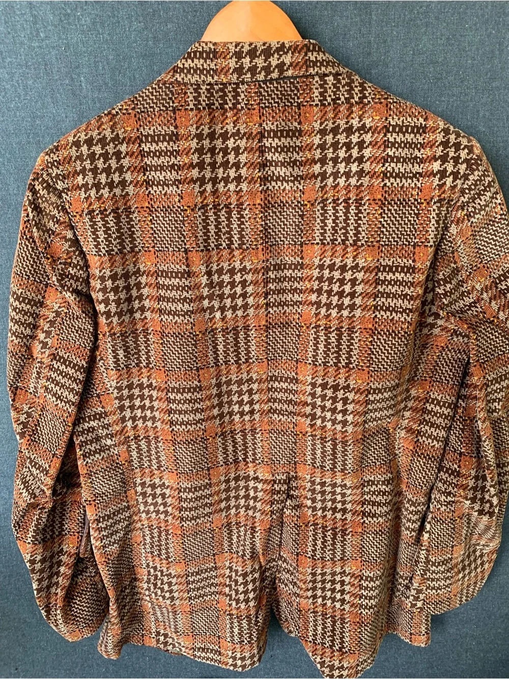 Vintage 60s 70s Men's Houndstooth Blazer Jacket His Sportswear Brand Tag
